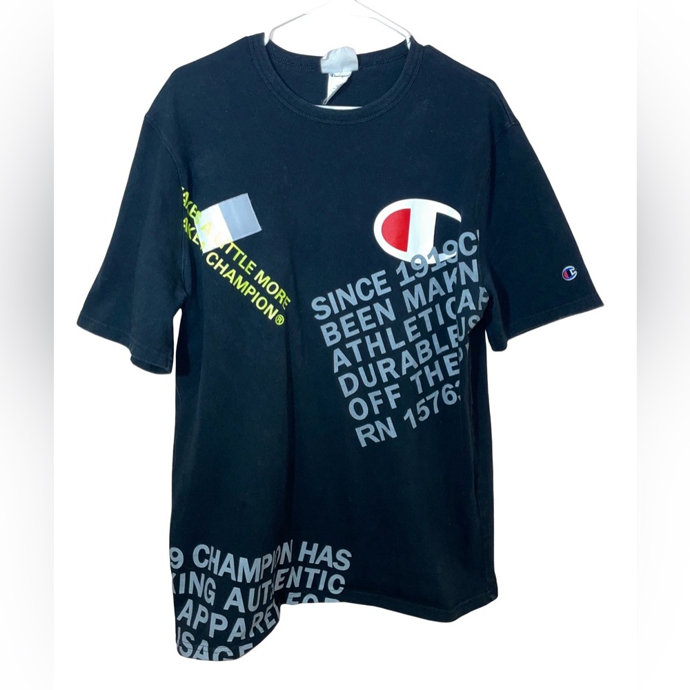 Champion Heritage Behind The Label graphic t-shirt.